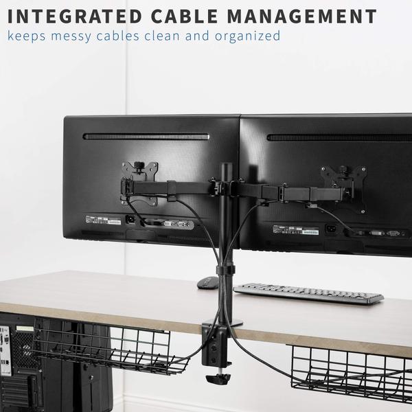 Imagem de Suporte de mesa para monitor LCD duplo VIVO STAND-V200B 33-76cm