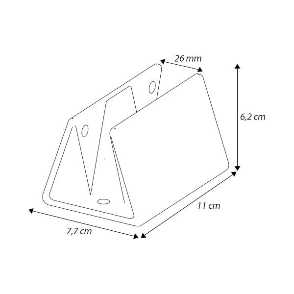 Imagem de Suporte De Mesa para Notebooks Fechado Trapézio