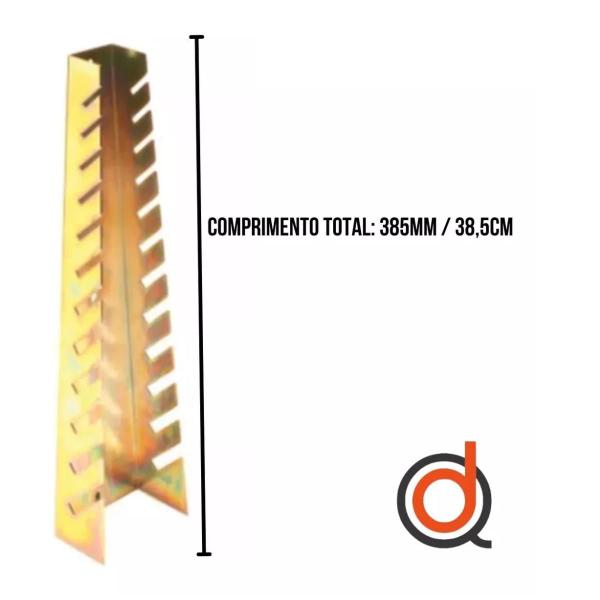 Imagem de Suporte de metal Horizontal  para 12 Chaves De Boca Painel Ferramentas