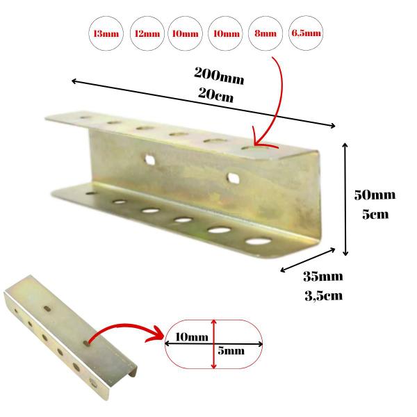 Imagem de Suporte de metal P/ Chave Fenda/philips 6 Encaixes P/ Painel de Ferramentas