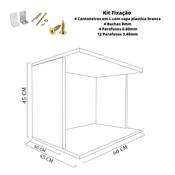 Imagem de Suporte De Microondas Simples Em Mdf Branco F031