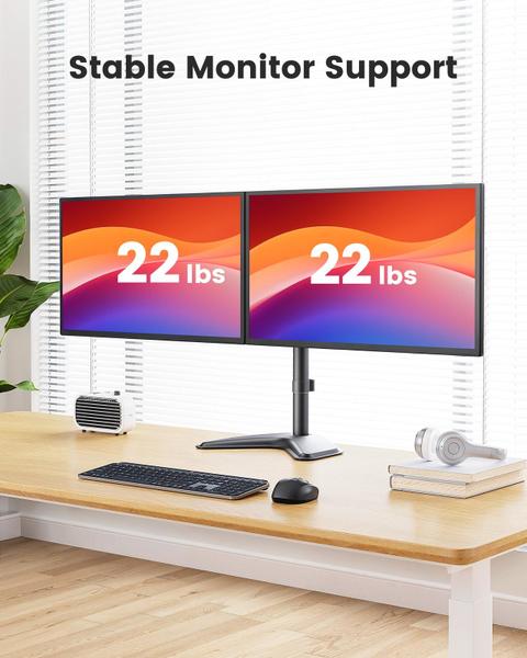 Imagem de Suporte de monitor duplo ErGear Freestanding para 2 telas de 32"