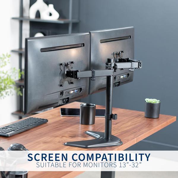 Imagem de Suporte de monitor VIVO STAND-V032F para 2 telas de até 32 polegadas