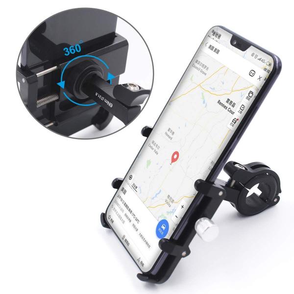 Imagem de Suporte de montagem de telefone para bicicleta GUB Alumínio para iPhone Samsung