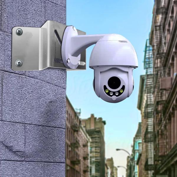 Suporte de montagem em canto de parede para câmera WiTi PTZ em aço inoxidável Imagem de Suporte de montagem em canto de parede para câmera WiTi PTZ em aço inoxidável