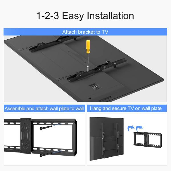 Imagem de Suporte de montagem em parede para TV Suptek Tilt 37-82" 60 kg VESA 600x400 mm