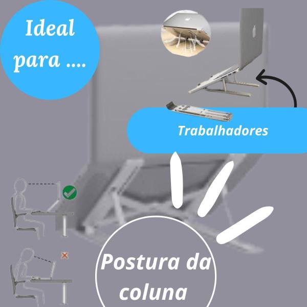 Imagem de Suporte De Notebook Articulado Aluminio Dobrável Ergonomico