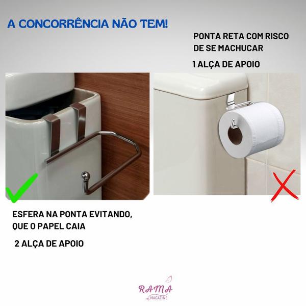 Imagem de Suporte de Papel Higiênico Para Banheiro Caixa Acoplada