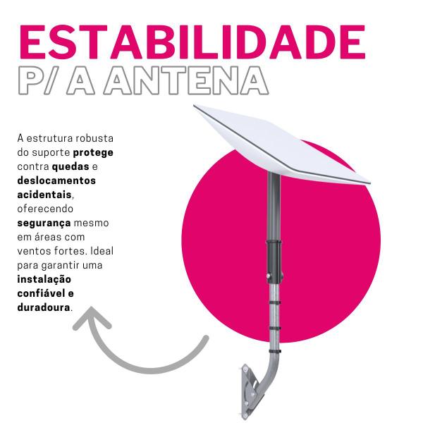 Imagem de Suporte de Parede Articulado Compatível com Antena de Internet Starlink 2ª Geração