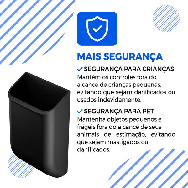 Imagem de Suporte de Parede Controle Remoto Universal 3D Organização e Praticidade