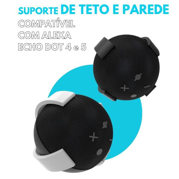 Imagem de Suporte de Parede e Teto Compatível com Alexa Echo Dot de 4ª ou 5ª Geração - ARTBOX3D