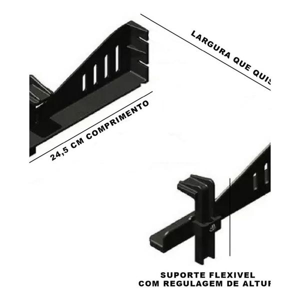 Imagem de Suporte De Parede Fixo Dvd Receptores Dvr Com Apoio Lateral