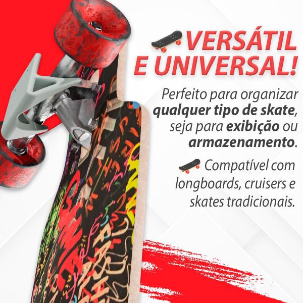 Imagem de Suporte De Parede Gancho Para Longboard Skate Cruiser