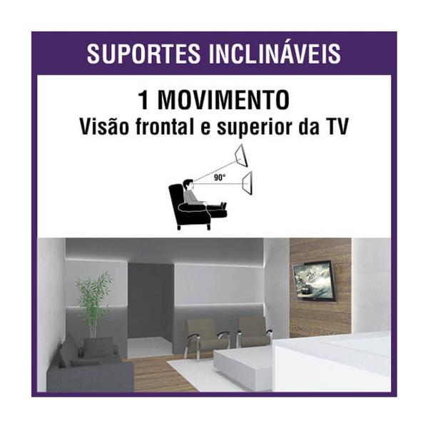 Imagem de Suporte de Parede Inclinável Preto para Tv de 10" A 42" Brasforma - SBRLB110