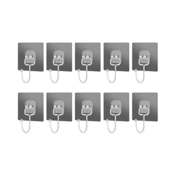Suporte de Parede Multiuso em Aço Inoxidável com Adesivo PVC - Organizador de Porta Imagem de Suporte de Parede Multiuso em Aço Inoxidável com Adesivo PVC - Organizador de Porta