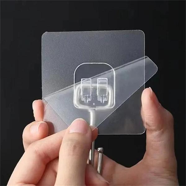 Suporte de Parede Multiuso em Aço Inoxidável com Adesivo PVC - Organizador de Porta Imagem de Suporte de Parede Multiuso em Aço Inoxidável com Adesivo PVC - Organizador de Porta