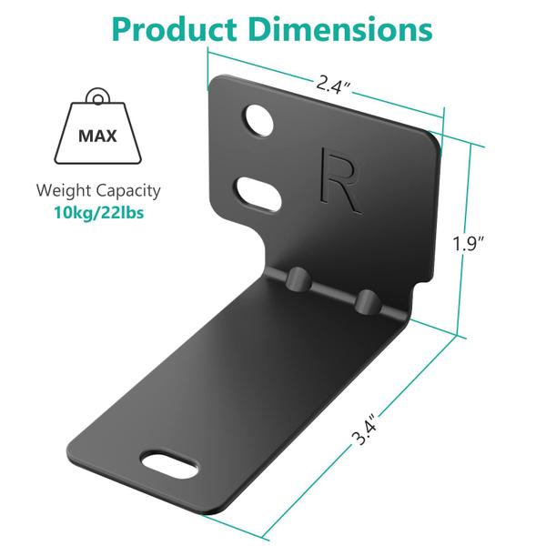 Imagem de Suporte de Parede para Caixa de Som Soundbar, Compatível com Bose Sound Touch, Preto