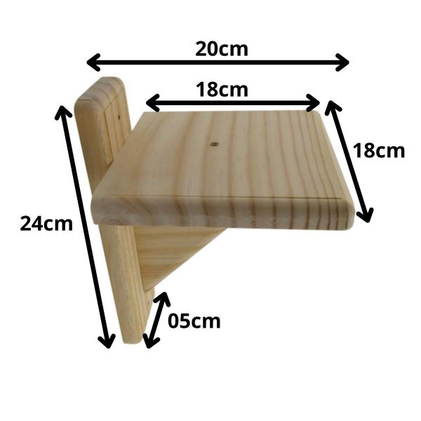 Imagem de Suporte de parede para caixa inpa abelha jatai, mirim 12x12