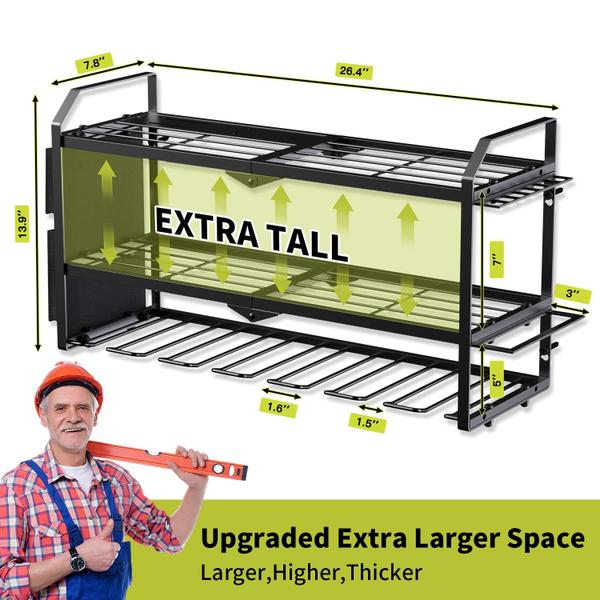 Imagem de Suporte de parede para organizador de ferramentas elétricas com estação de carregamento BCJJ