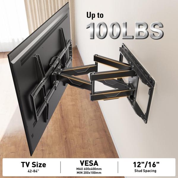 Imagem de Suporte de parede para TV Dream, listado pela UL, 42-84" (100 libras)