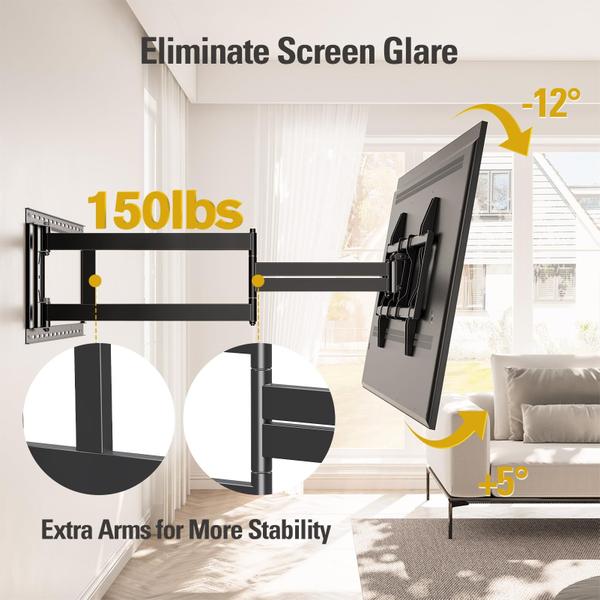 Imagem de Suporte de parede para TV Dream Long Arm 42-90" 150 libras