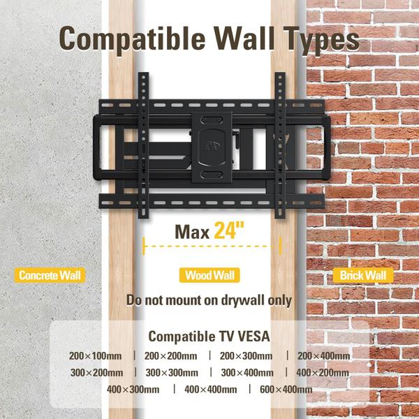 Imagem de Suporte de parede para TV Dream Long Arm para TV de 37-75"