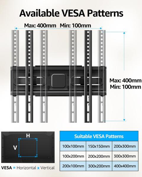 Imagem de Suporte de parede para TV Econome para tela plana de 32-70"/LED/4K