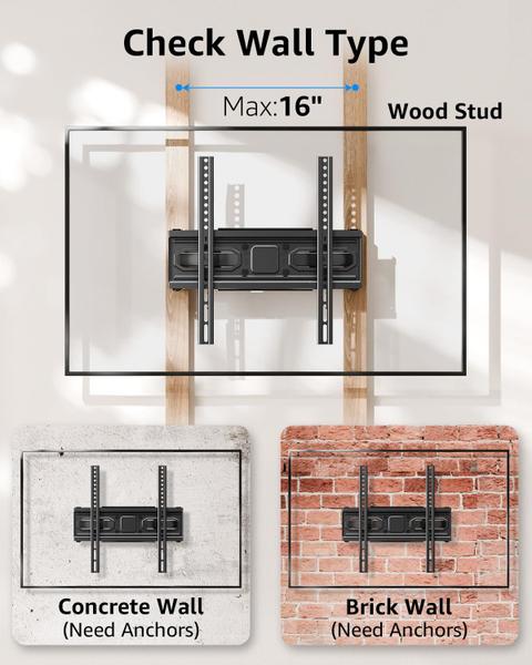 Imagem de Suporte de parede para TV Econome para tela plana de 32-70"/LED/4K