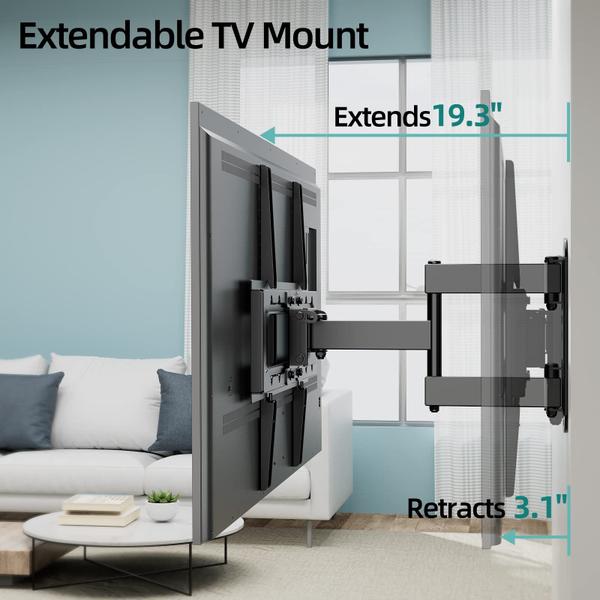 Imagem de Suporte de parede para TV HCMOUNTING HC3402 Full Motion 26-60" 40x40cm