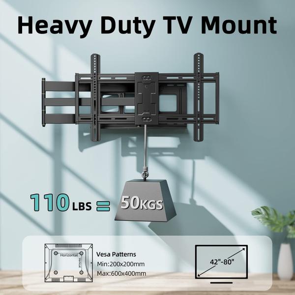 Imagem de Suporte de parede para TV HCMOUNTING Long Arm para TVs de 42 a 80 polegadas