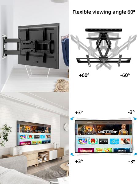 Imagem de Suporte de parede para TV HOME VISION Full Motion 32-86" até 60 kg