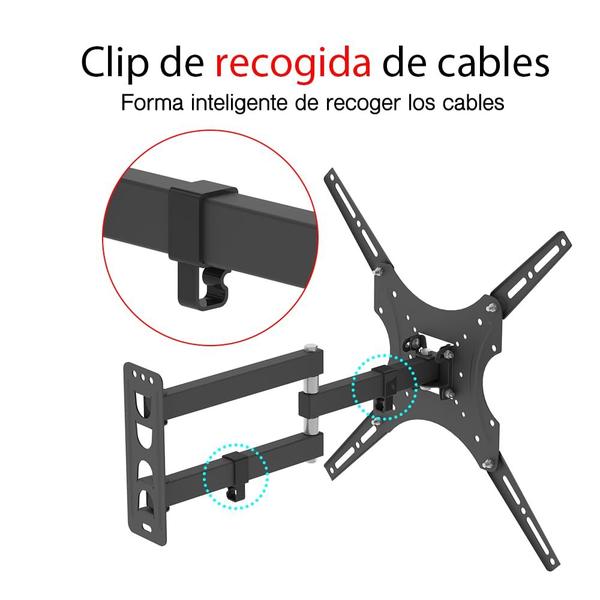 Imagem de Suporte de parede para TV Karl home ajustável giratório 26-55" preto