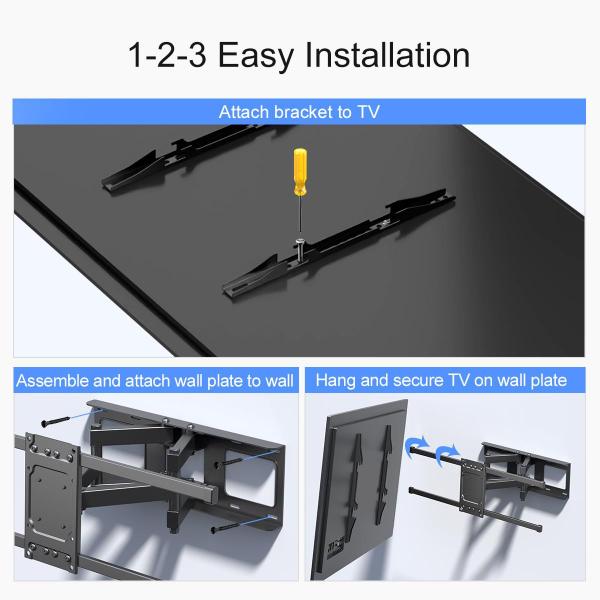 Imagem de Suporte de parede para TV Suptek Full Motion 32-84" Máximo de 60 kg VESA 600x400 mm