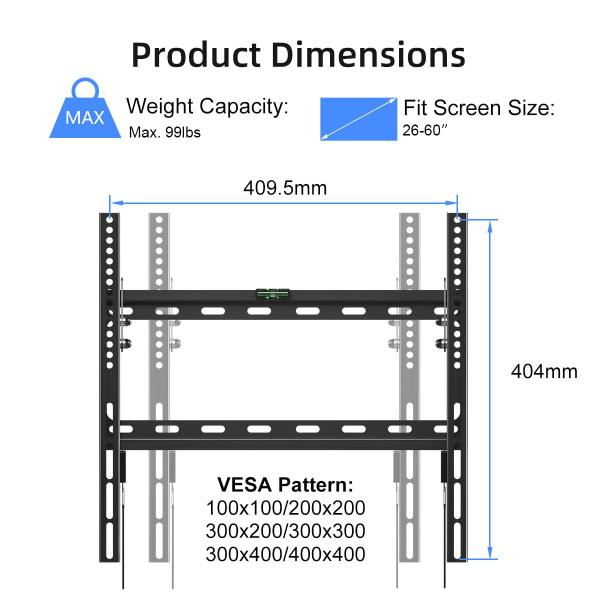 Imagem de Suporte de parede para TV Suptek Tilt para TV de plasma LCD LCD de 26-60 polegadas