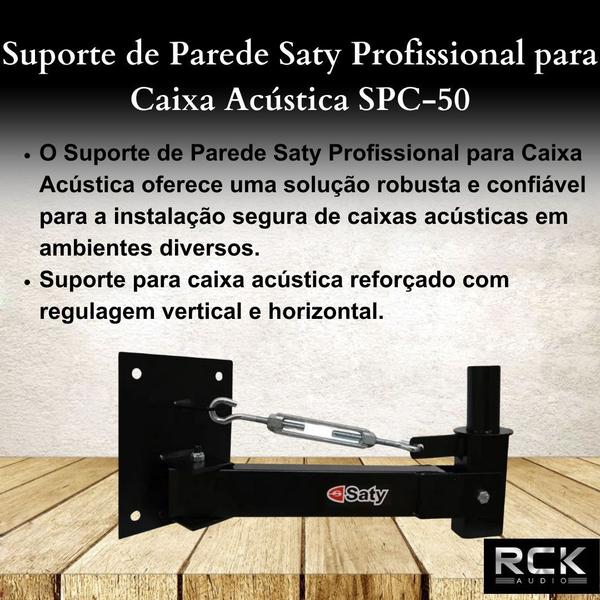 Imagem de Suporte de Parede Saty Profissional para Caixa Acústica SPC-50