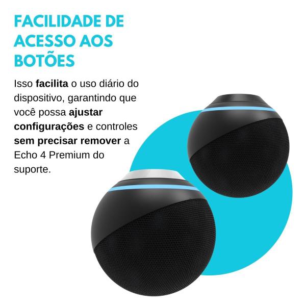 Imagem de Suporte de Parede Teto Compatível com Alexa Echo 4 Premium - ARTBOX3D