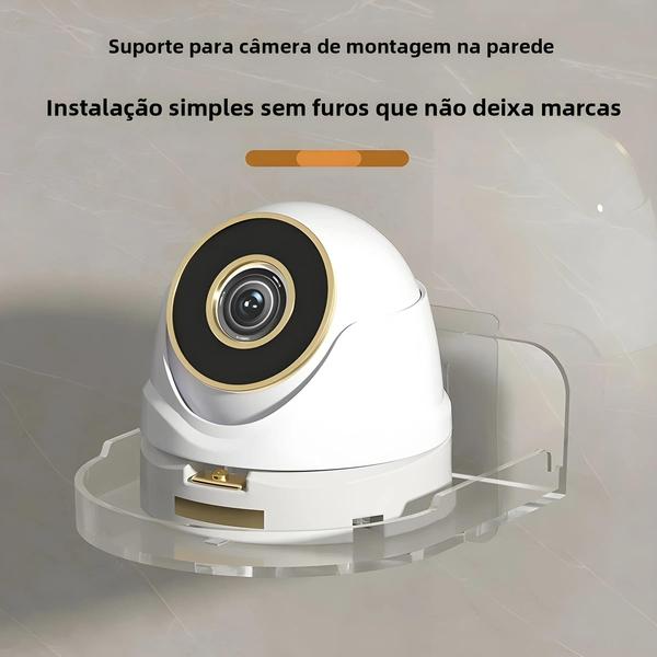 Imagem de Suporte de Parede Universal para Câmera CCTV - Sem Perfuração - Instalação Fácil e Durável