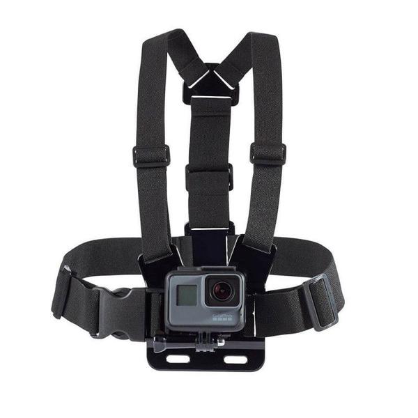 Imagem de Suporte de Peito Peitoral Ajustável P/ Camera Esportiva Eken H9R Sjcam Moto Bike Cinturão Chest Mount Sport