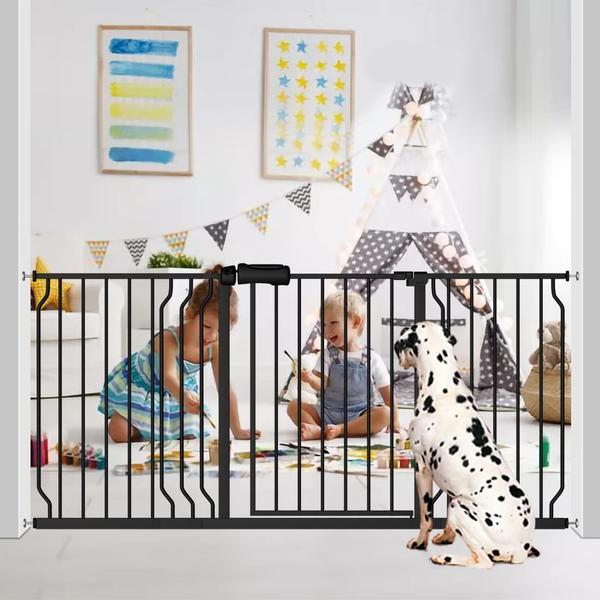 Imagem de Suporte de pressão Baby Gate Fairy Baby Extra Wide Black 157-170 cm