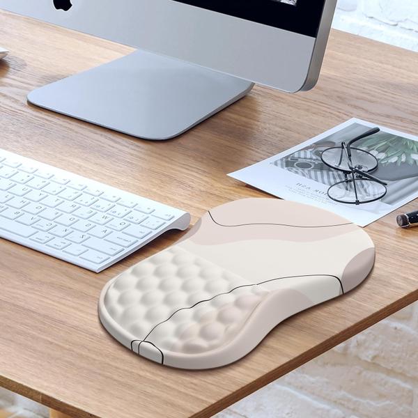 Imagem de Suporte de pulso para mouse pad iCasso Ergonomic Memory Foam Brown