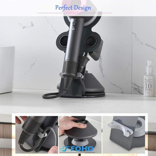Suporte de secador de cabelo Foho para Dyson Supersonic com organizador de cabos Imagem de Suporte de secador de cabelo Foho para Dyson Supersonic com organizador de cabos