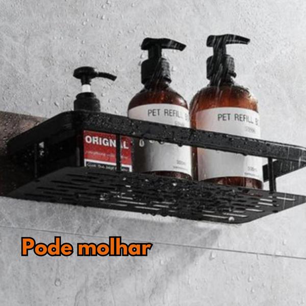 Imagem de Suporte De Shampoo Prateleiras De Banheiro Organizador Sem Furo Adesivo