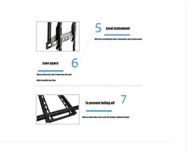 Imagem de Suporte de suporte de parede para TV LCD LED Plasma 26-63 polegadas Até 55 kg