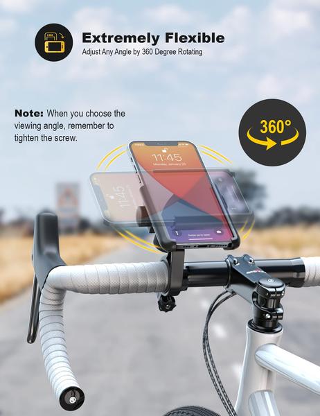 Imagem de Suporte de telefone para bicicleta, guidão universal para motocicleta Grefay