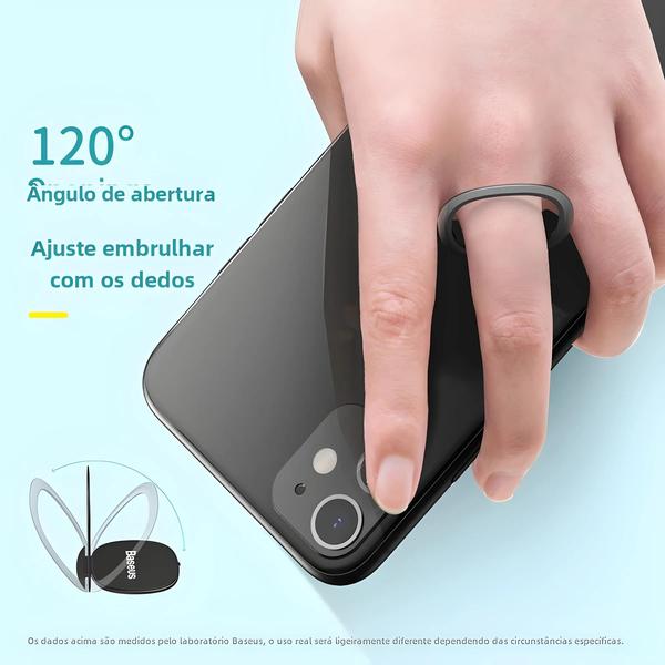 Imagem de Suporte de Telefone Universal Baseus - Suporte de Metal com Anel de Dedo para Xiaomi e Huawei