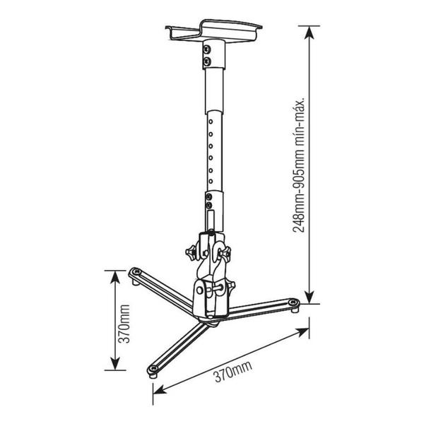 Imagem de Suporte de Teto e Parede para Projetor Brasforma SBRP756 - Branco