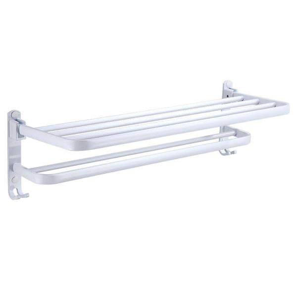 Imagem de Suporte de toalha Wokex Punch Free Shower Rack de alumínio branco