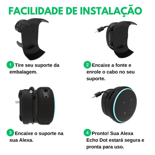 Imagem de Suporte de Tomada Compatível com Alexa Echo Dot 3ª Geração - ARTBOX3D