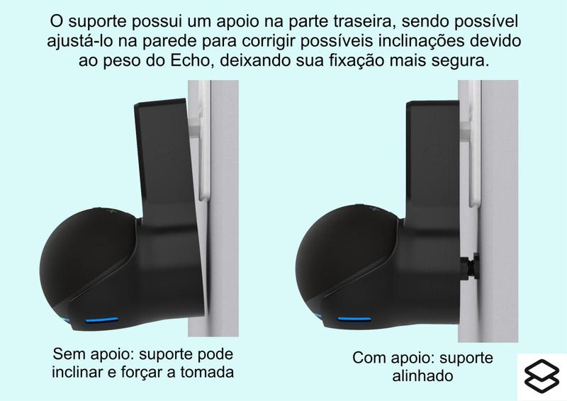 Imagem de Suporte De Tomada Compativel Com Amazon Echo Dot 4 E 5 Alexa