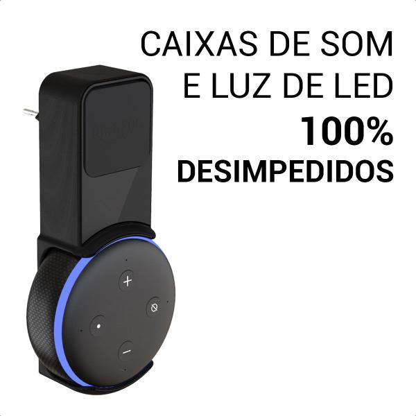 Imagem de Suporte De Tomada Stand Compatível Amazon Alexa Echo Dot 3 Parede